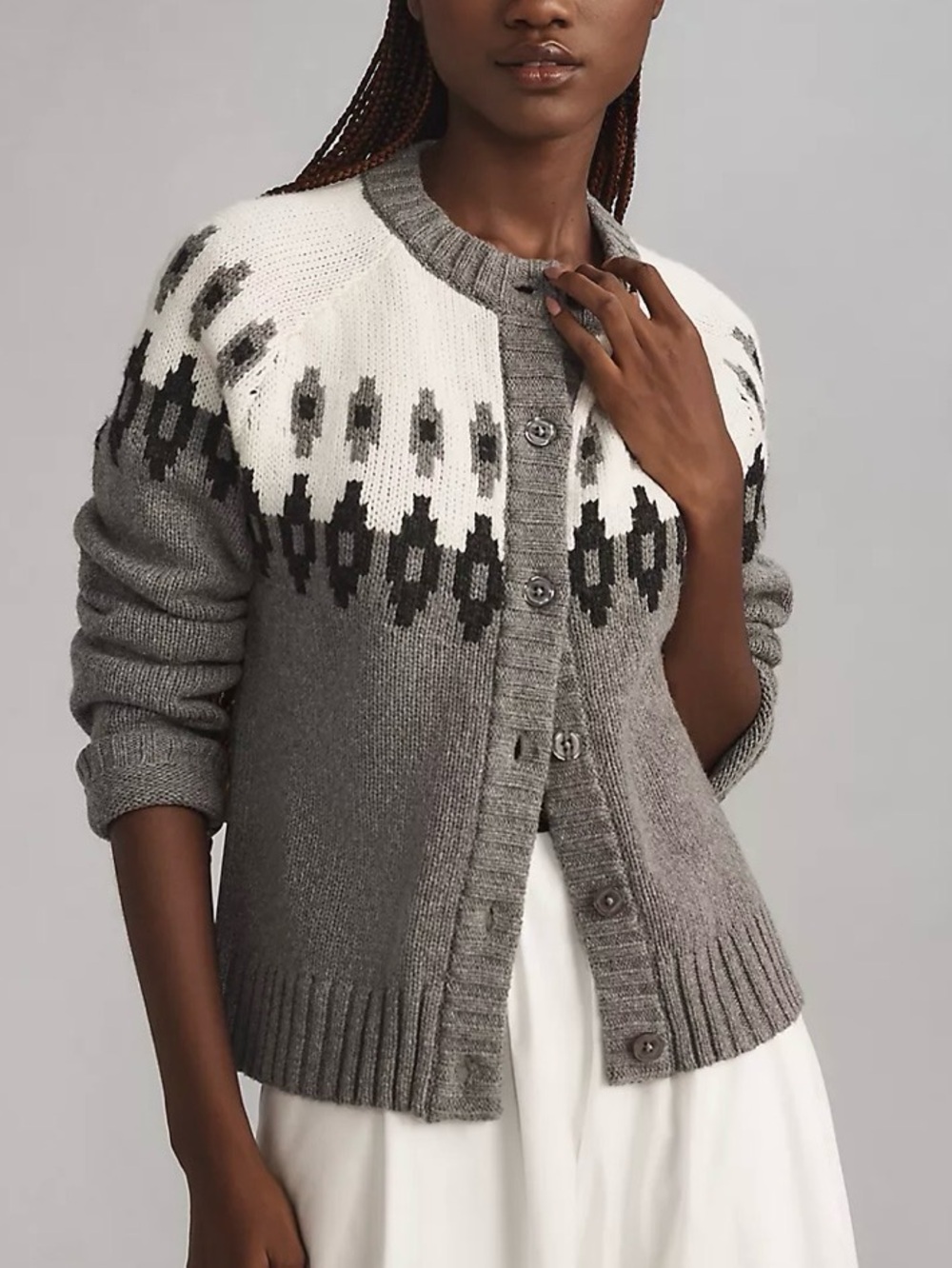 NWOT KULE Freya Crew-Neck Cardigan Sweater
